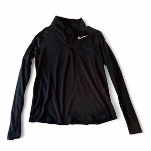 Nike Dri-Fit Black Long Sleeve Running Top Quarter Zip